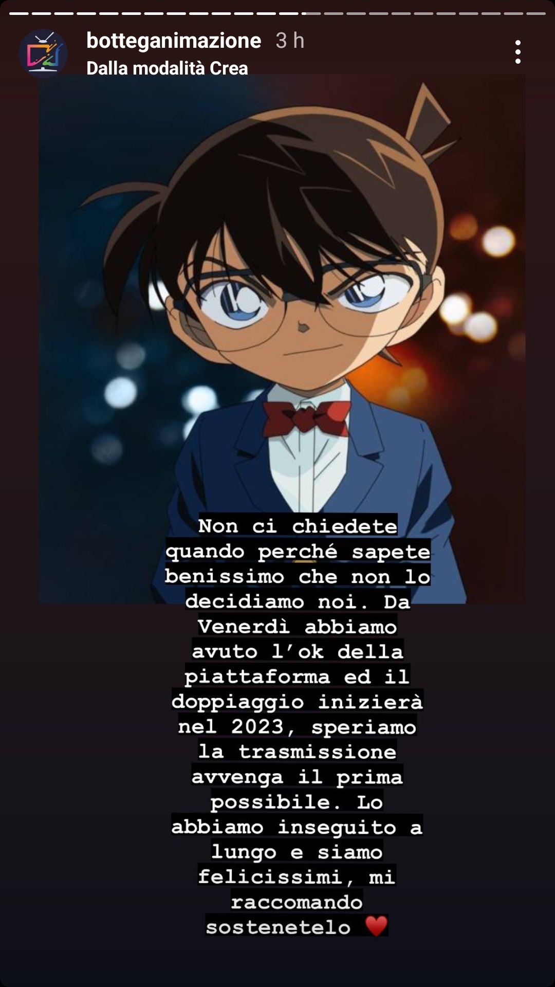Detective Conan torna in Italia, l'annuncio - Stories Botteganimazione 5